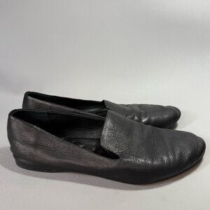 Birdies "The Starling" Black Leather Slip-On Flat Loafers